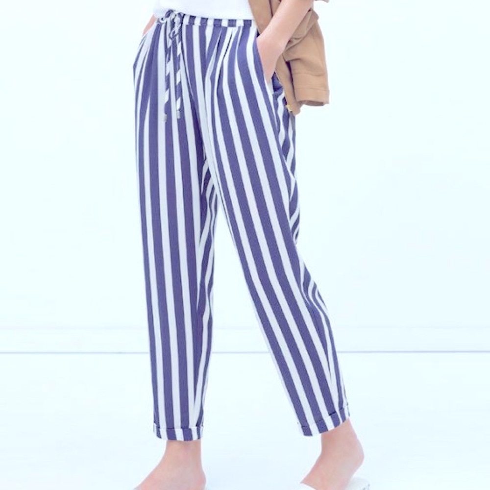 Zara stripy trouser pants.